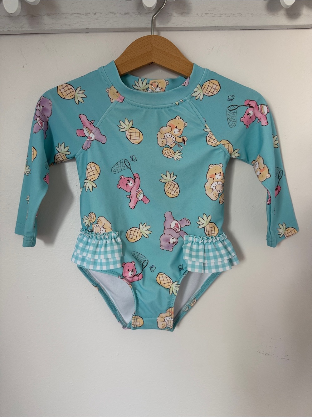 Care Bears baby 12 months one year Turquoise Pineapple & Bear One-Piece Swimsuit